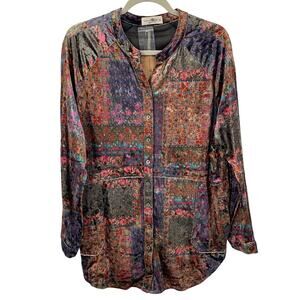 NATURAL LIFE Multicolor Patchwork Button Down Shirt